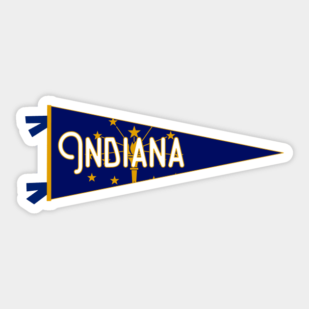 Indiana Flag Pennant Sticker by zsonn